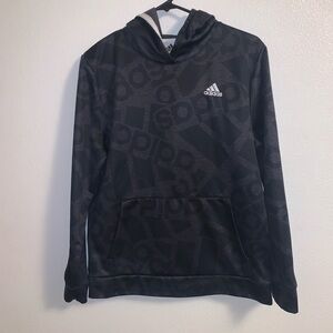 Black & Gray Adidas Hoodie Boys Size XL 18/20